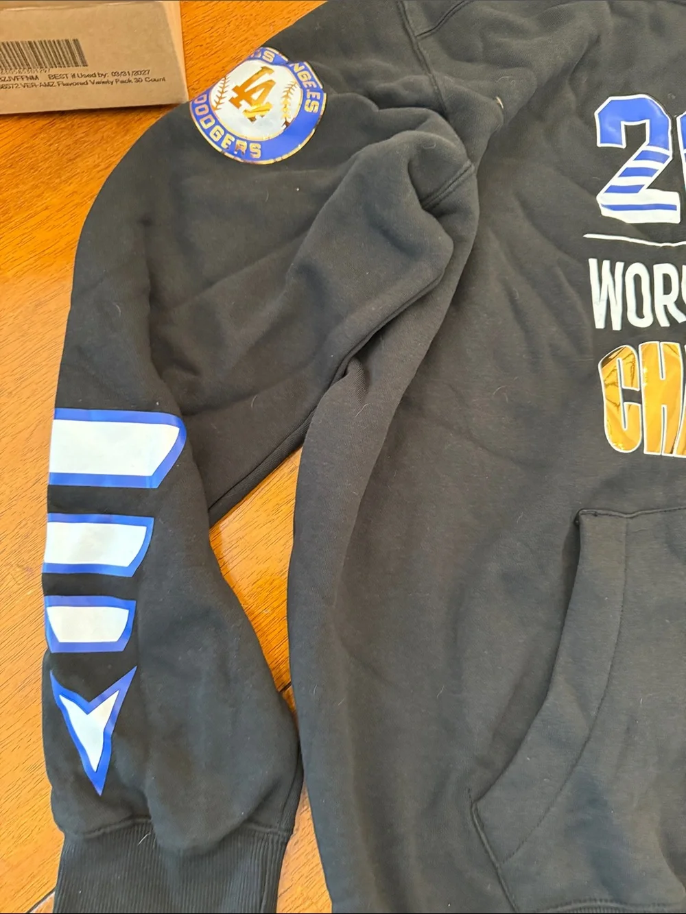 Men's Black 2024 World Series Champions Pullover Hoodie LA Dodgers xxxl